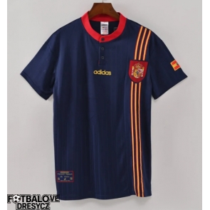 Španělsko 1996 Retro Venkovní Dres Krátký Rukáv Španělsko 1996 Retro Venkovní Dres Krátký Rukáv